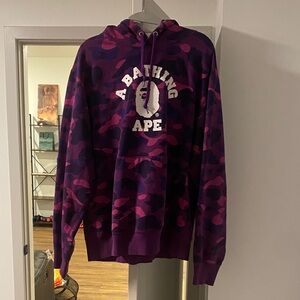 A Bathing Ape Purple Camo Men's Sweater